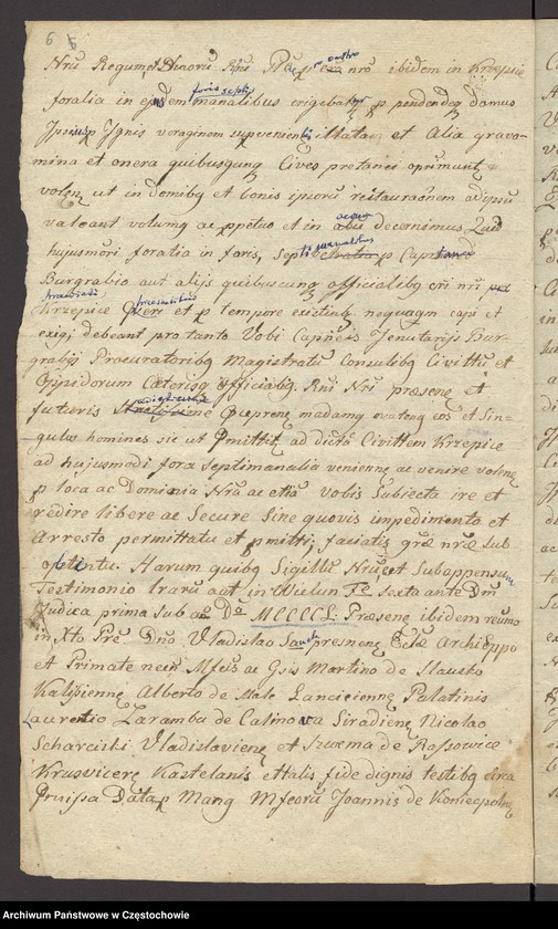image.from.unit.number "[Kopia wierzytelna przywileju Augusta III, króla polskiego, z dnia 25 kwietnia 1763 roku, potwierdzającego prawa i wolności miasta Krzepic, sporządzona 11 lipca 1836 roku przez Augustyna Śliwińskiego]"