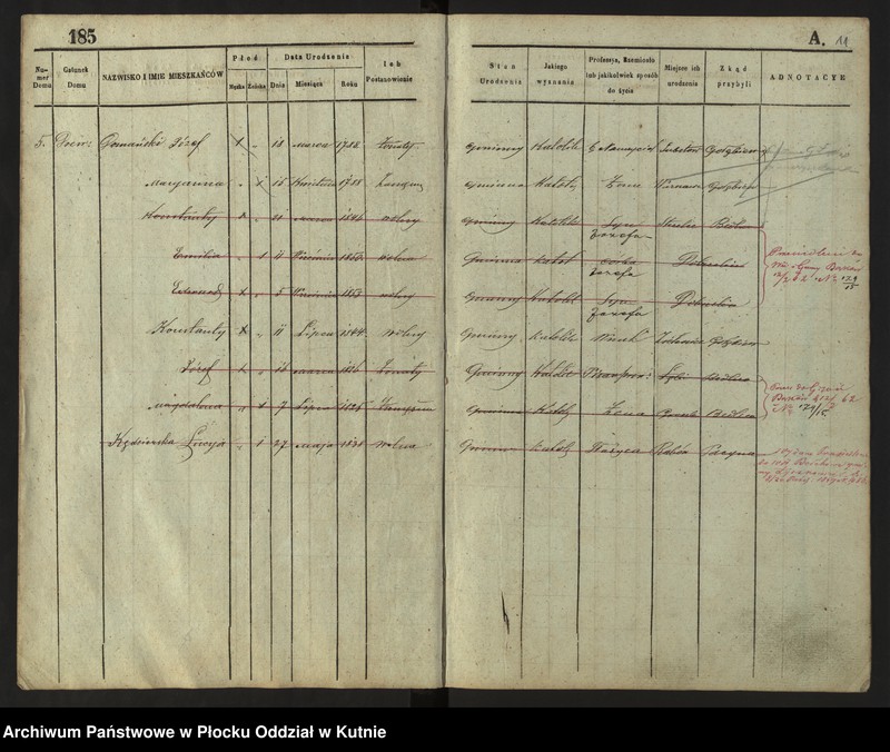 image.from.unit.number "Księga ludności stałej Nr 3 wsi: Dobrzelin i Marianków"