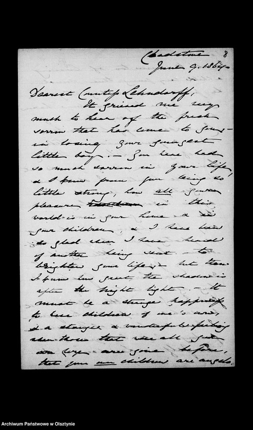 image.from.unit.number "/Margaret Child, Florence Compton, Georgina Vesly aus Abbey Leix- Ireland, Alice E. Pocklington, Constance de Tracy Gould u. a. Kusinen mit Fragmenten ohne Unterschrift an Anna Gfin Lehndorff geb. Hahn/"