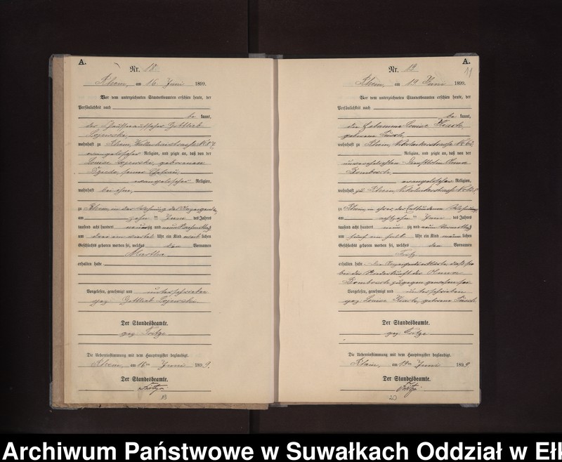 image.from.unit.number "Geburts-Neben-Register des Preussischen Standes-Amtes Rhein Kreis Loetzen"
