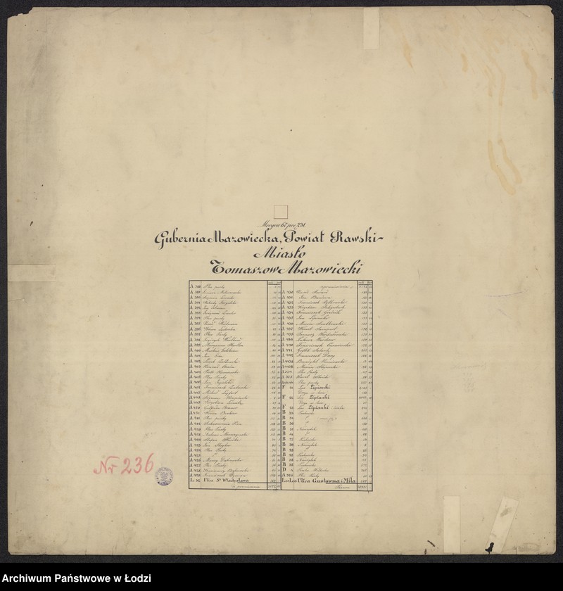 Obraz 14 z jednostki "Pierworys pomiaru territorium Miasta Tomaszowa Mazowieckiego z przyległymi gruntami i lasami do dóbr Tomaszowa należącymi ..."