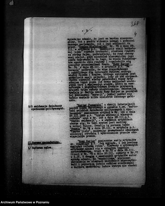 image.from.unit.number "Sprawozdania sytuacyjne tygodniowe za czas od 29 marca 1929 r. do dnia 25 kwietnia 1929 r. /nr 14-17/"