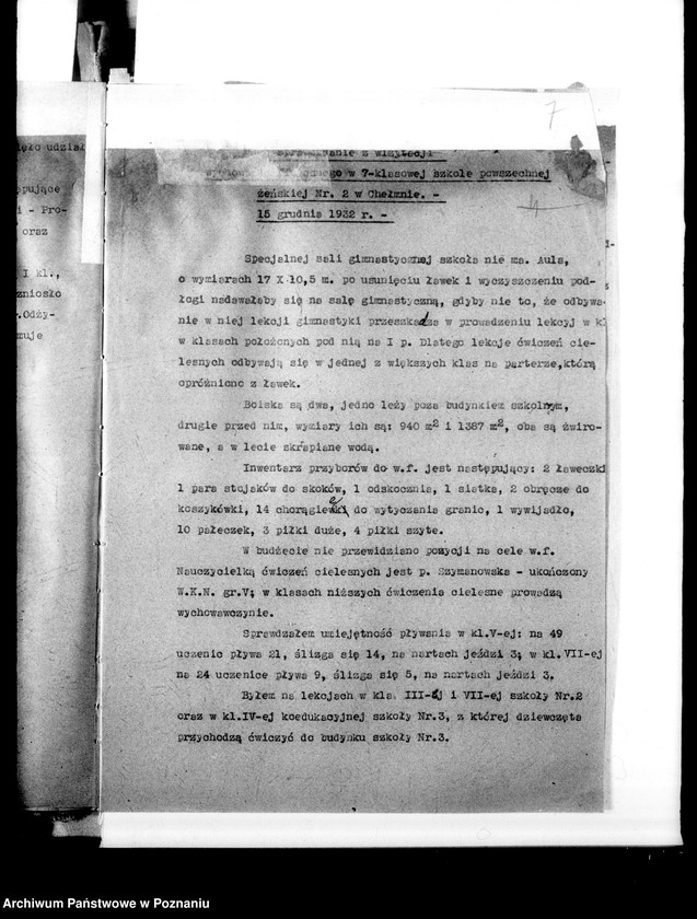 Obraz 11 z jednostki "[Sprawozdania z wizytacji wychowania fizycznego w szkołach powszechnych i zawodowych]"