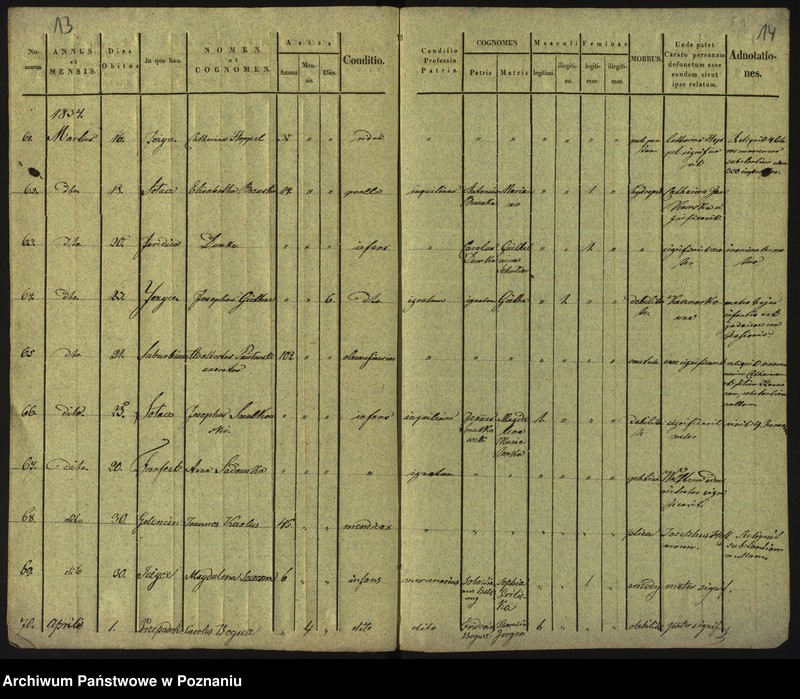 Obraz 10 z jednostki "Księga zgonów"