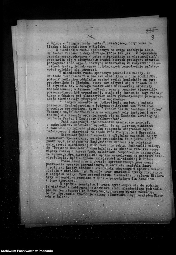 Obraz 7 z jednostki "Sprawozdania z życia mniejszości narodowych za miesiące styczeń-marzec 1934 r."