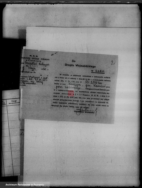 Obraz 6 z jednostki "Majątek Kuszyn powiat kaliski /sprawy leśne/"