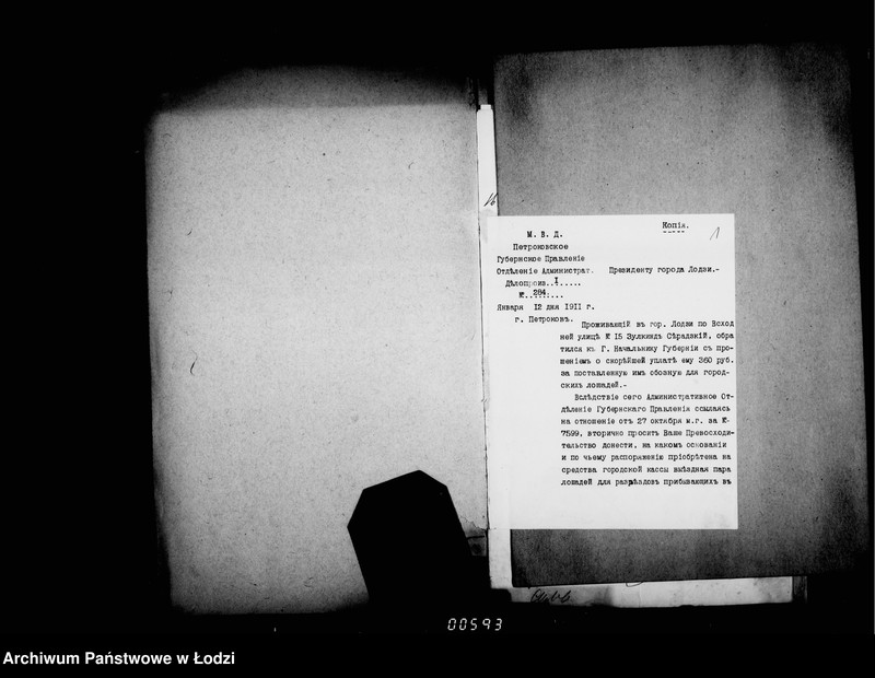 Obraz 6 z jednostki "O priobretenji lošasadej dlja razezdov vysokopostavlenych lic a takže sbrui i drugich prinadležnostej"