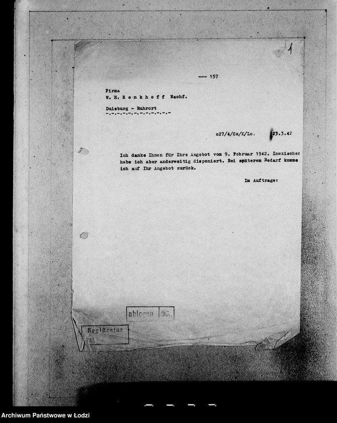 Obraz 5 z jednostki "[Korespondencja z urzędami, instytucjami i firmami] Lit.Rel-Ry."