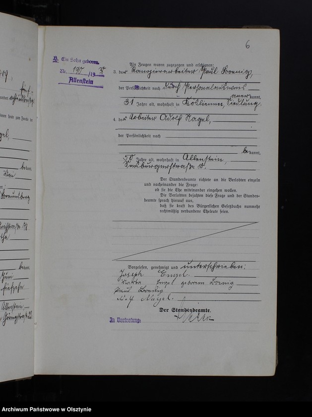 image.from.unit.number "Heirats-Haupt-Register Tom I, Nr 1-168"