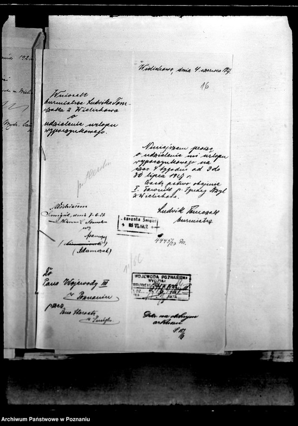 Obraz 19 z jednostki "Stosunki osobiste Ludwika Tomczaka burmistrza miasta Wielichowa"