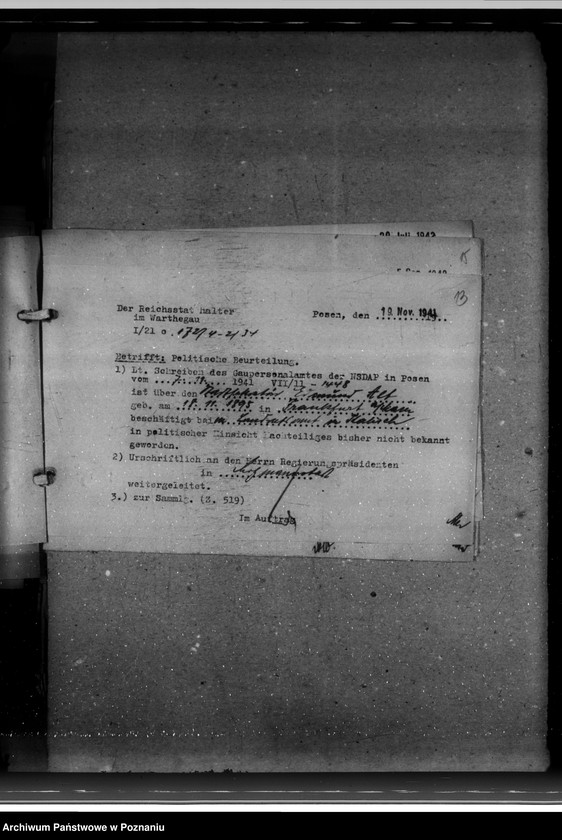 Obraz 17 z jednostki "Politische Beurteilungen der Angestellten"