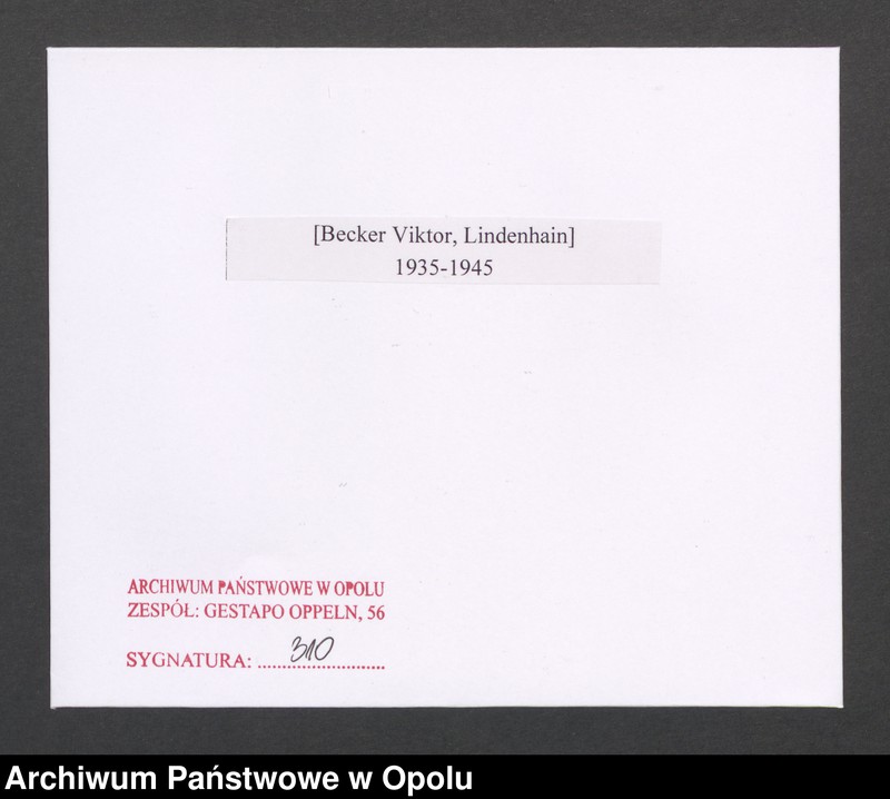 Obraz 2 z jednostki "[Becker Viktor, Lindenhain]"