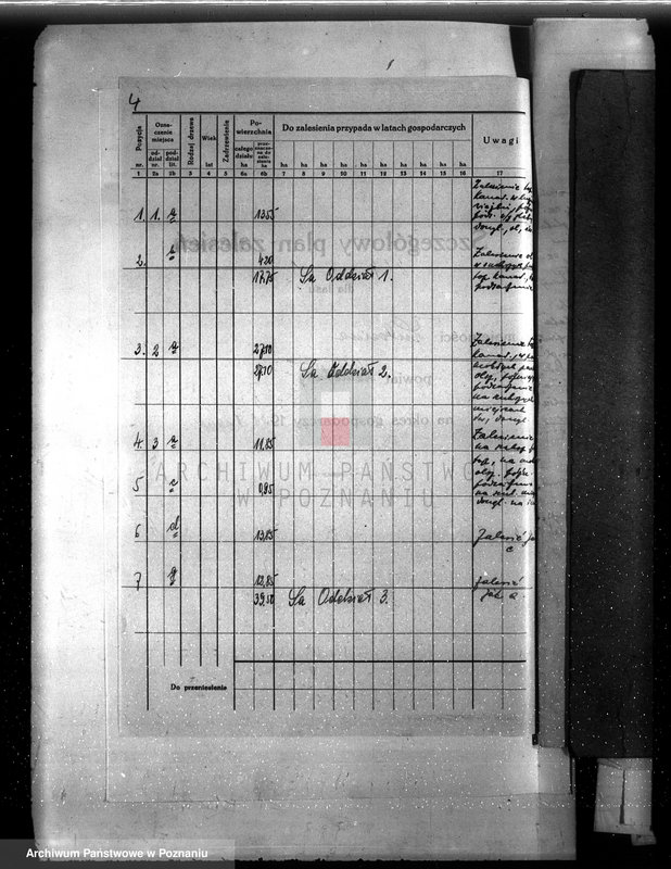 image.from.unit.number "Plan urządzenia gospodarstwa leśnego dla lasu majętności Lubosina powiat szamotulski 1938-1948"