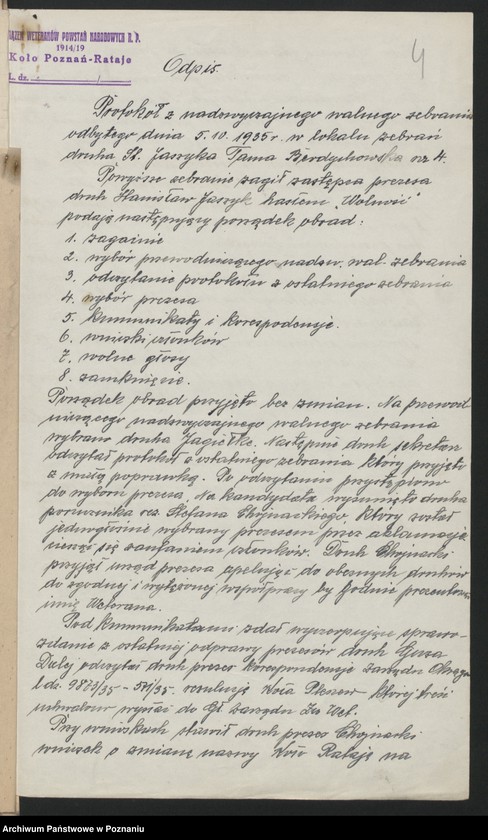 image.from.unit.number "Poznań - Stare Miasto akta koła."
