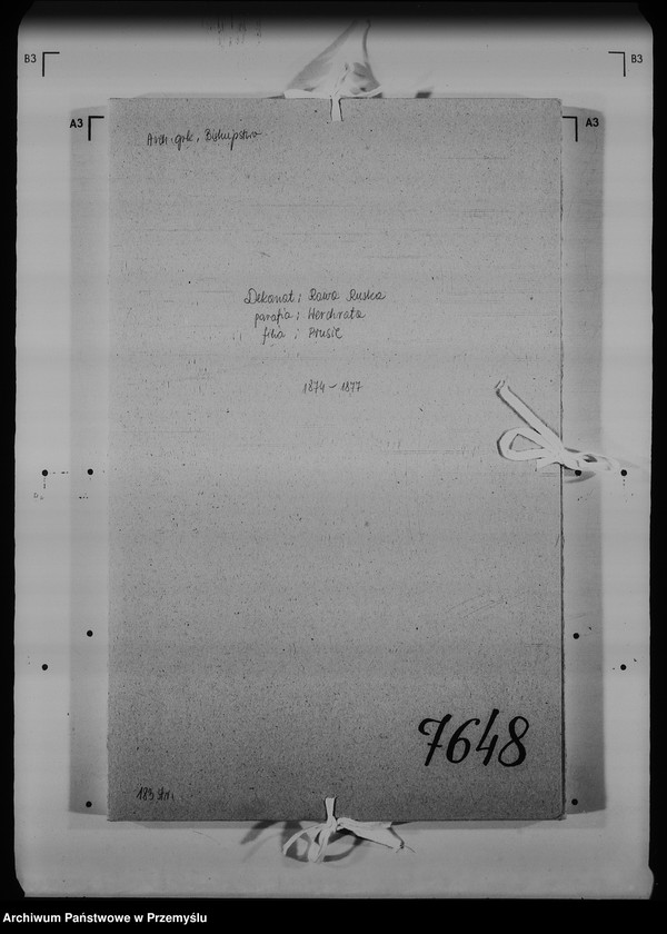 Obraz 4 z jednostki "[Kopie ksiąg metrykalnych parafii Werchrata z filią Prusie (dekanat Rawa Ruska)]"