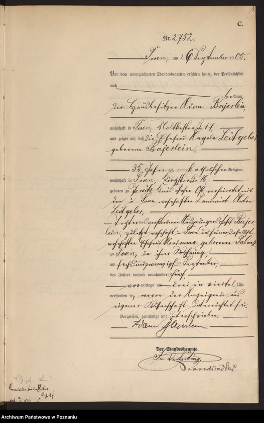 Obraz 5 z jednostki "Księga miejscowa zgonów tom VI"