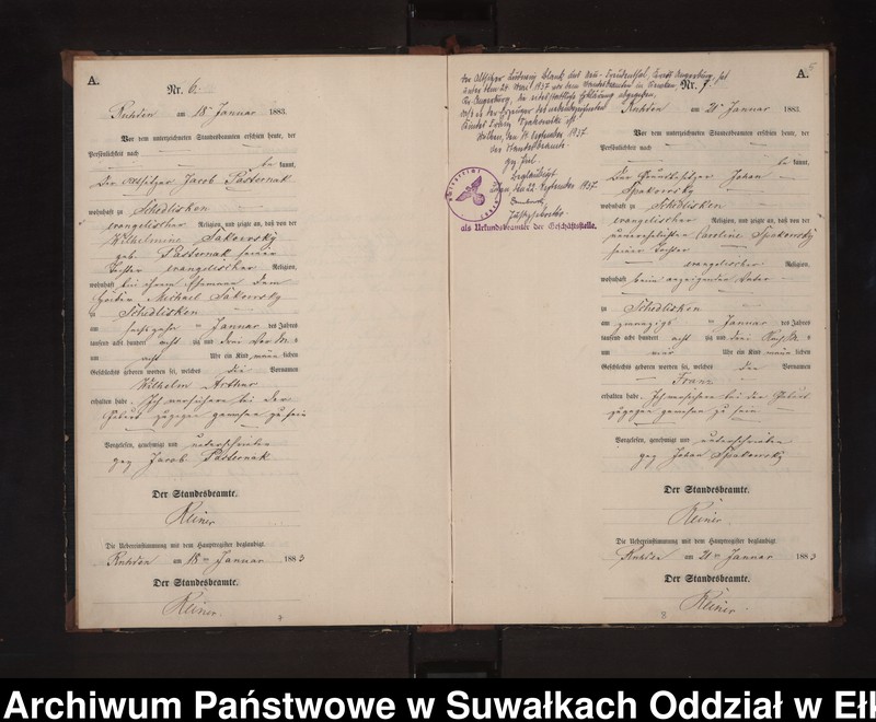 image.from.unit.number "Geburts-Neben-Register des Preussischen Standes-Amtes Stasswinnen Kreis Loetzen"