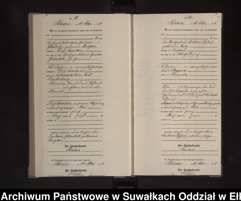image.from.unit.number "Sterbe-Neben-Register des Königlichen Preussischen Standes-Amtes Orlen Kreis Lötzen"