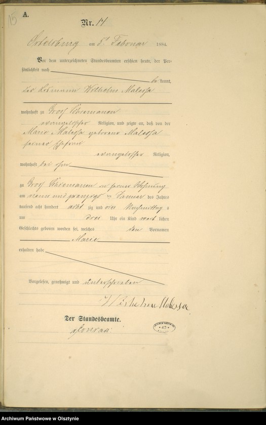 image.from.unit.number "Geburts-Haupt-Register Nr 1 - 97"