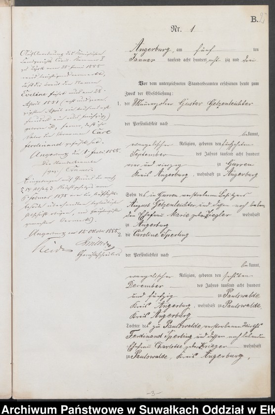 image.from.unit.number "Heiraths-Neben-Register des Preussischen Standes-Amtes Angerburg Kreis Angerburg"