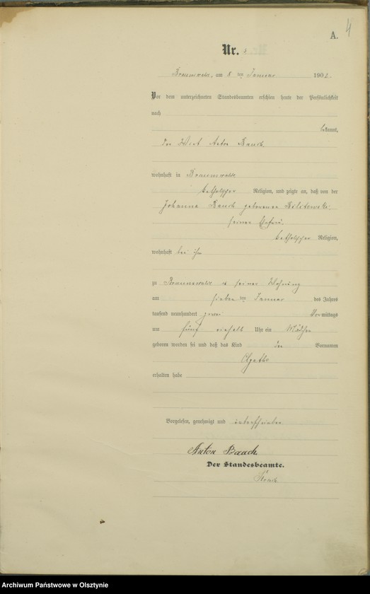 image.from.unit.number "Geburts-Haupt-Register Nr 1 - 71"