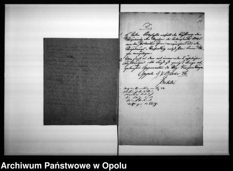 Obraz 14 z jednostki "Acta des Magistrats zu Oppeln betreffend: die Dismembration von Grundstücken de Anno 1846"