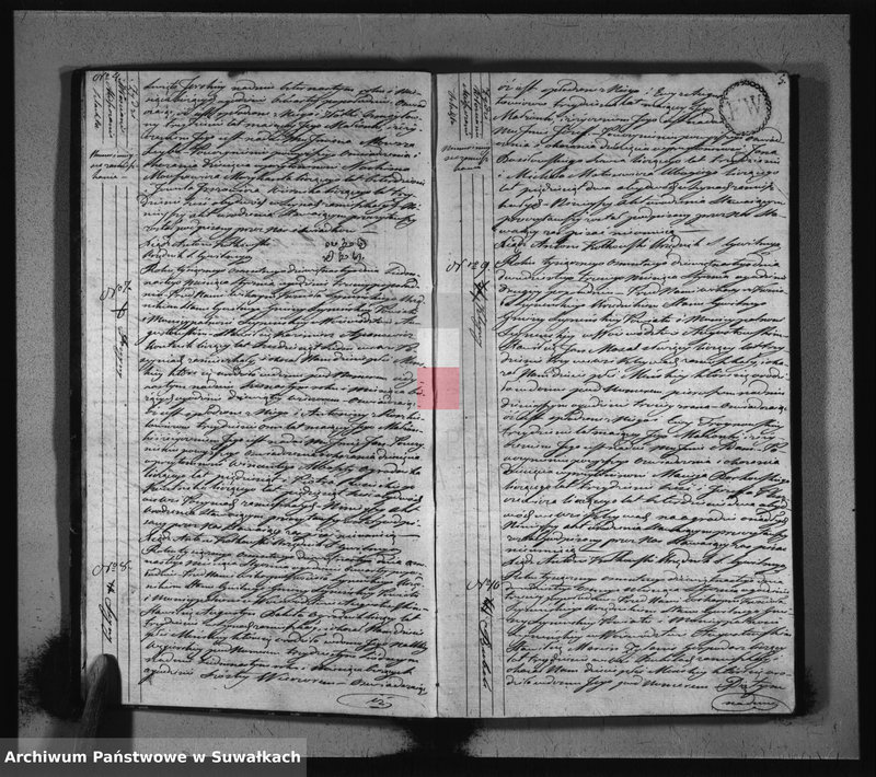 image.from.unit.number "Akta urodzonych stanu cywilnego gminy seyneńskiey od 1-go stycznia 1819 roku."