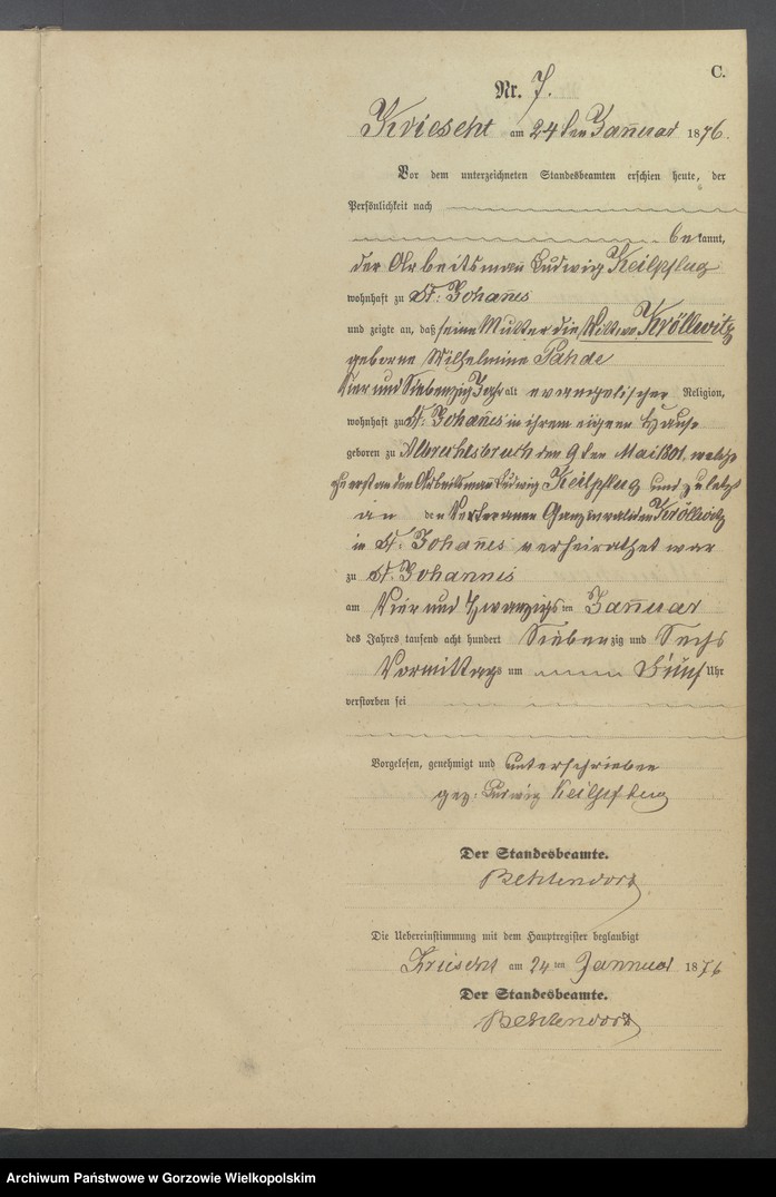 Obraz 9 z jednostki "Sterbe Register"