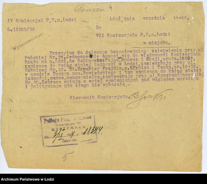 Obraz 7 z jednostki "Stow. Nauczycieli Żydów Szkół Powszechnych w Łodzi"