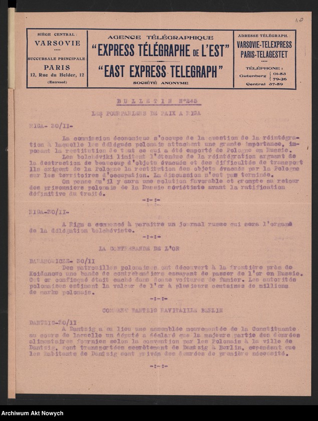 Obraz 12 z jednostki "Agence Télégraphique "Express Télégraphe de l