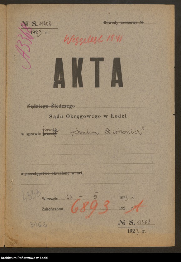 Obraz 2 z jednostki "Szulim Berkowicz – sprzedaż drożdzy"