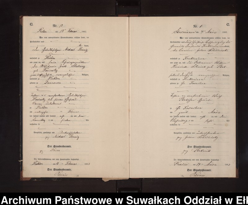 image.from.unit.number "Sterbe-Neben-Register des Preussischen Standes-Amtes Stasswinnen Kreis Loetzen"
