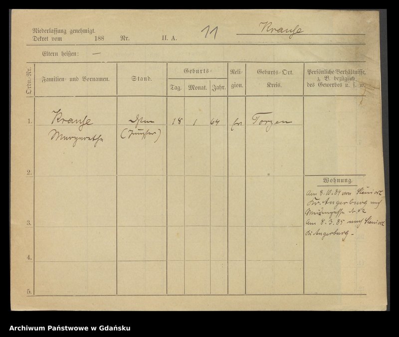 image.from.unit.number "Karty meldunkowe: Krause Magdalena - Krause Minna"