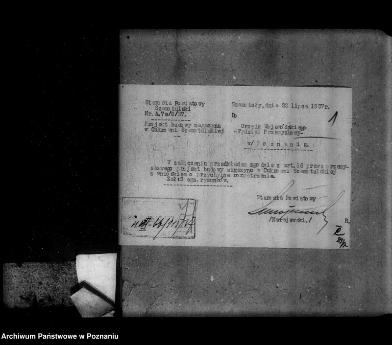 Obraz 5 z jednostki "Zatwierdzenie zakładu przemysłowego .magazynu Cukrownia w Szamotułach Spółka z o. o./"