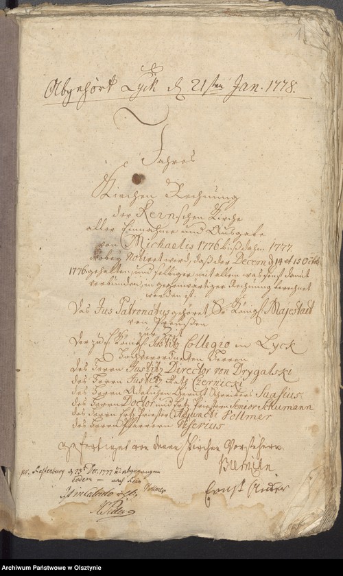 image.from.unit.number "Jahres Kirchen Rechnung der Reinschen Kirche aller Einnahme und Ausgabe"