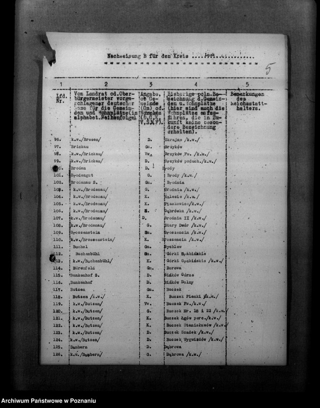 Obraz 9 z jednostki "Anderungen der Ortsnamen im Kreis Lask"