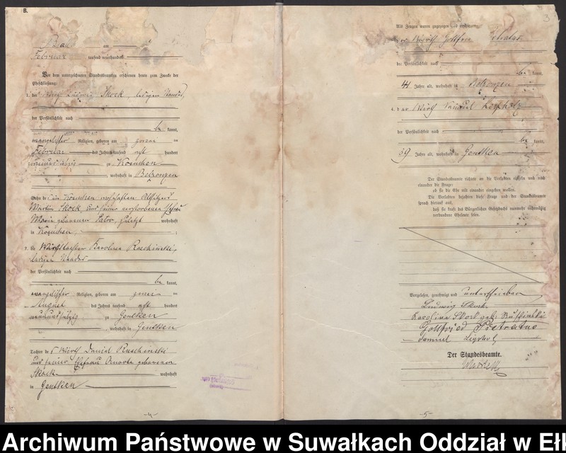 image.from.unit.number "Heiraths-Haupt-Register des Königlichen Preussischen Standes-Amtes Bialla Kreis Johannisburg"