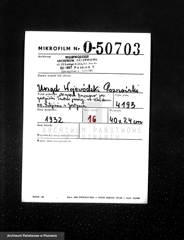 Obraz 2 z jednostki "Majątek Drzęczewo pow. gostyński tartak parowy, własność Klasztoru O.O. Filipinów w Gostyniu"