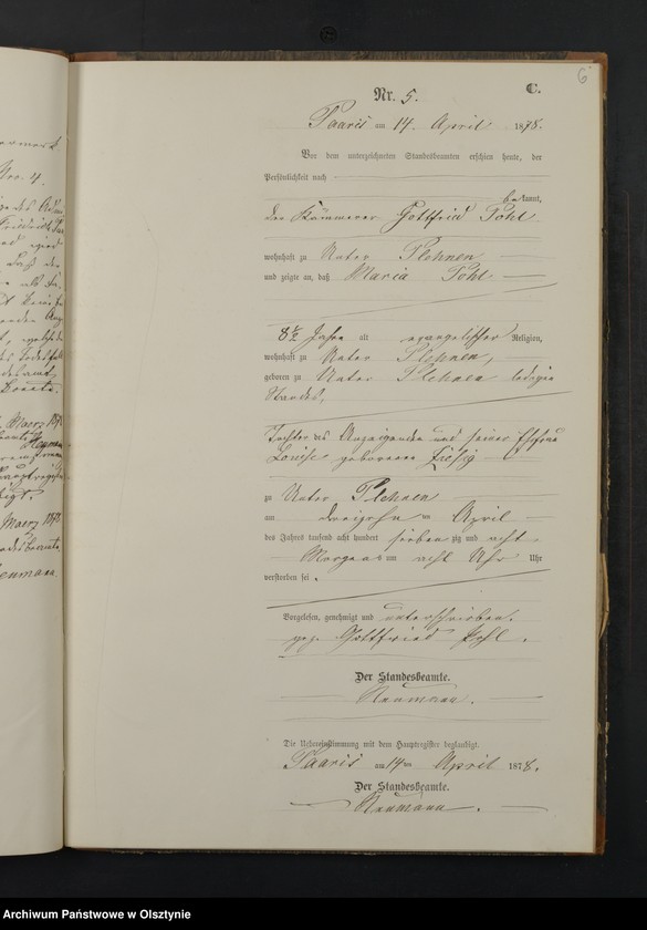 image.from.unit.number "Sterbe-Neben-Register Nr 1 - 41"