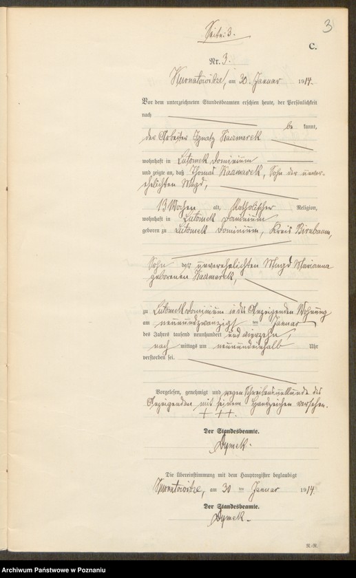 Obraz 5 z jednostki "Sterbe-Neben-Register"