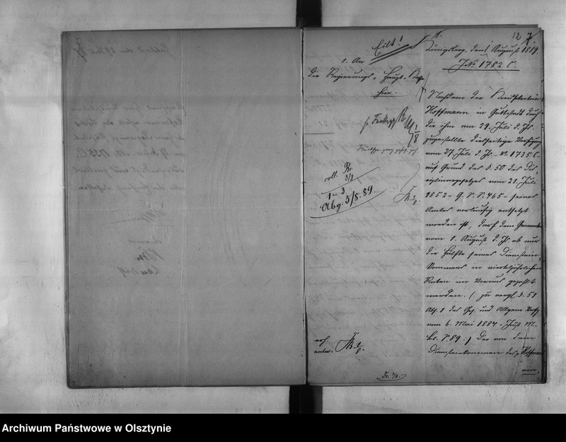 image.from.unit.number "Disciplinar-Untersuchung wieder den Kreissekretär Hoffmann [Hermann] in Guttstadt"