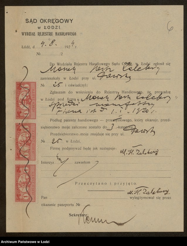 Obraz 8 z jednostki "Moszek Hersz Zaleberg- sprzedaż manufaktury i chustek"