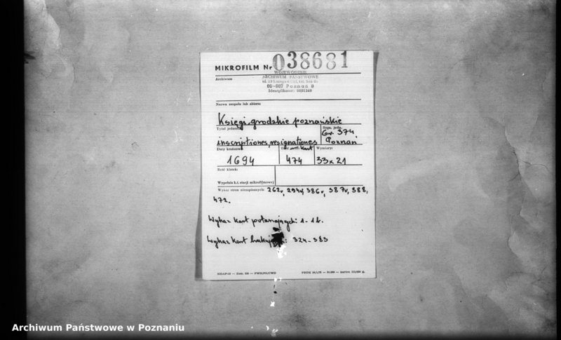 Obraz 2 z jednostki "Inscriptiones, resignationes [protocollon]"