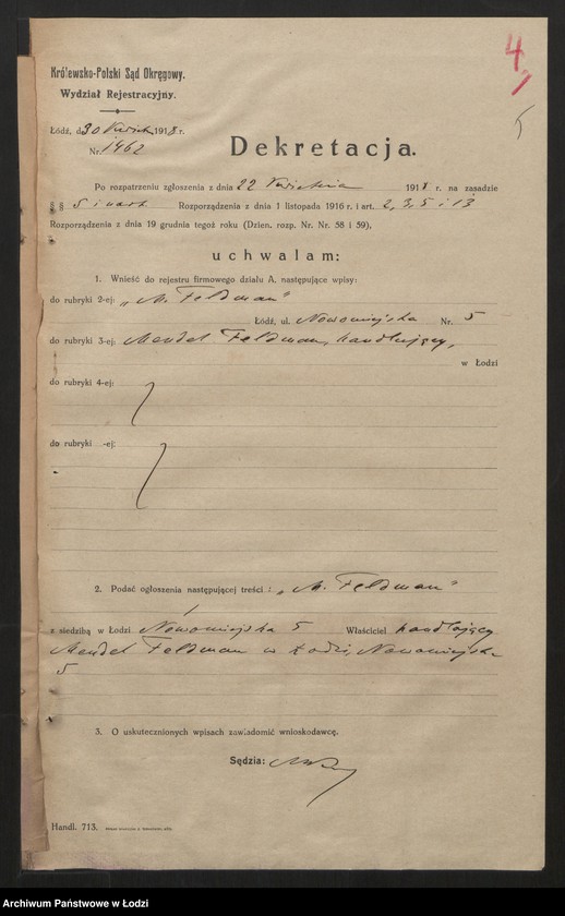 Obraz 7 z jednostki "Mendel Feldman - sprzedaż skór"