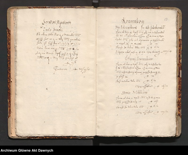 image.from.unit.number "Poczeth Urzednikow Dworzan y innych slug dworu KJM zmarlego którym wedlug decisiey Marschalka ad rationem sluzby zaplata bycz ma dnia 10 Junii Roku 1574 w Krakowie."