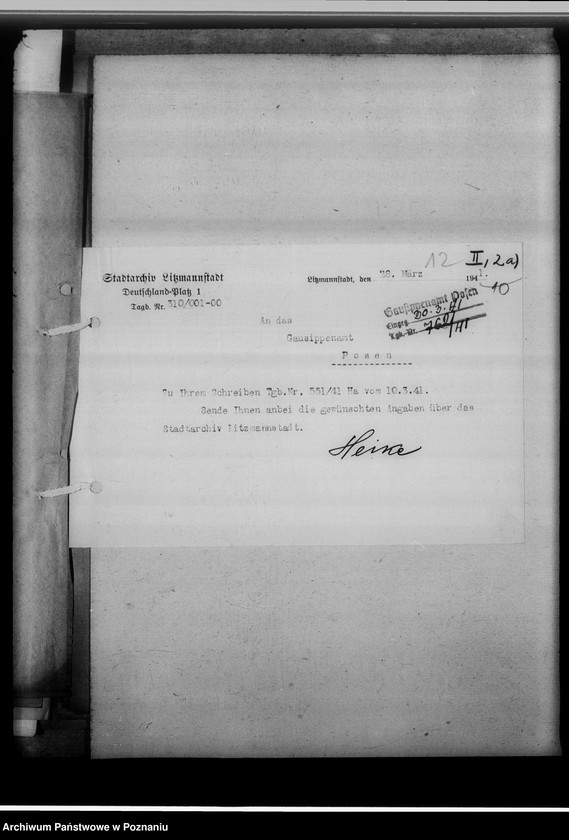 Obraz 17 z jednostki "[Korespondencja w sprawie wydawnictwa pod tytułem: Zeitschrift für ostdeutsche Sippenforschung]"