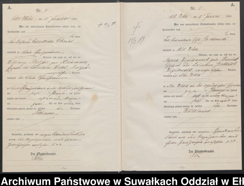 image.from.unit.number "[Geburts-Haupt-Register des Königlichen Preussischen Standes-Amtes Ukta Kreis Sensburg]"