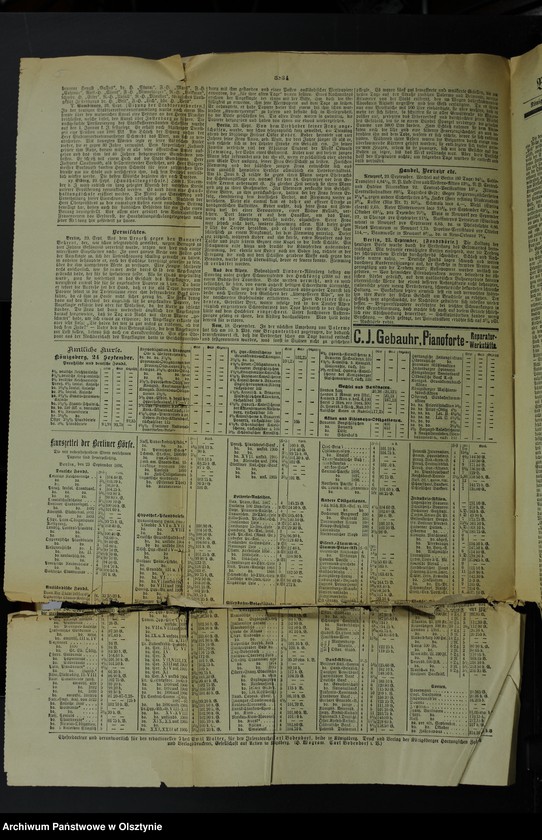 image.from.unit.number "Katholicismus und Polonismus / Nachrichten, Anweisungen, Berichte, 4 Exemplare der "Königsberger Hartungsche Zeitung" von 1896 Jahr und 1 Exemplar der "Osteroder Zeitung" von 1901"