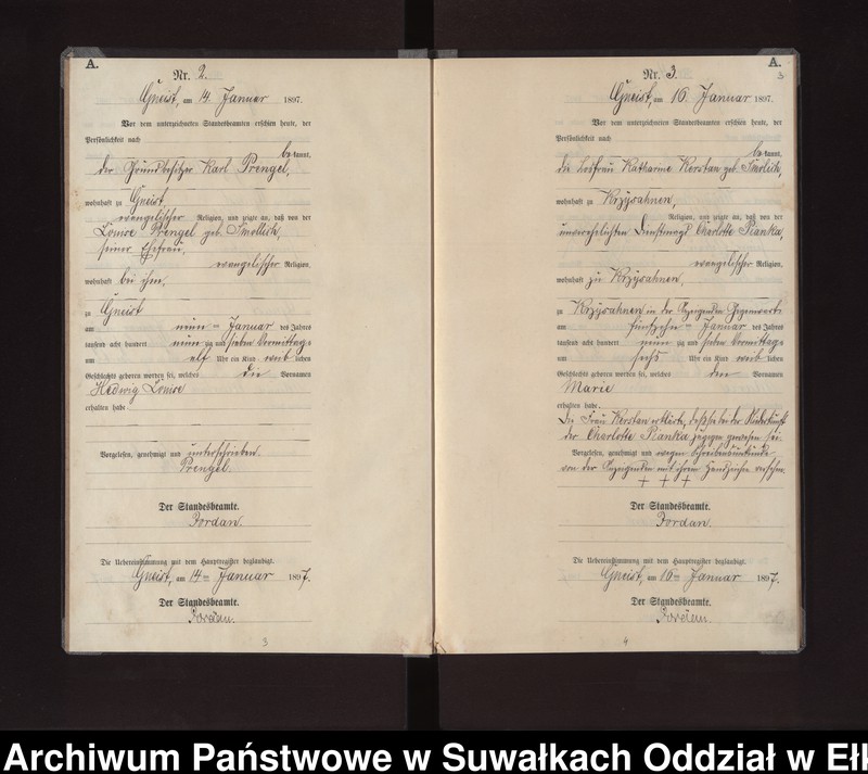 image.from.unit.number "Geburts-Neben-Register des Königlichen Preussischen Standes-Amtes Gneist Kreis Loetzen"