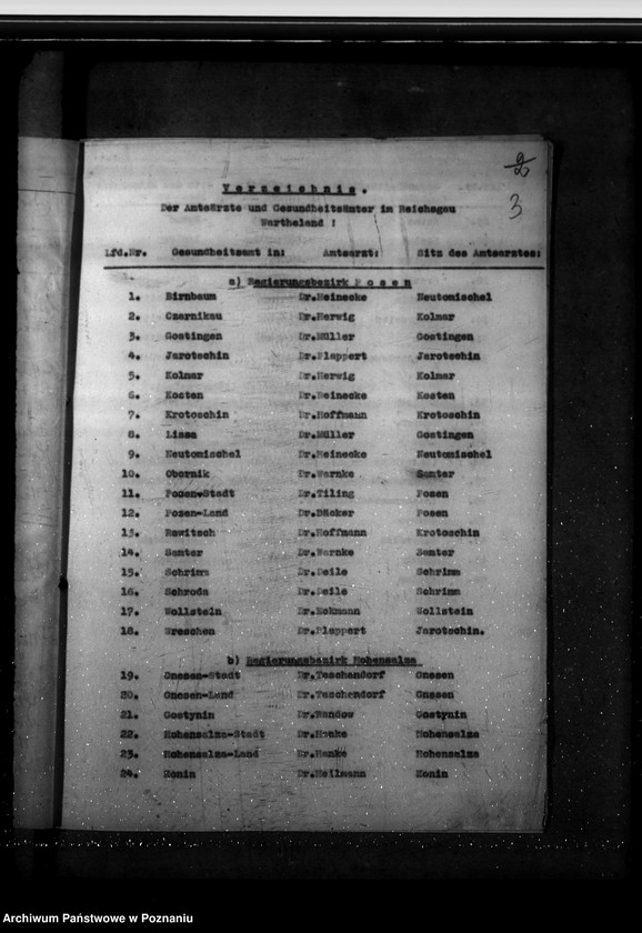 Obraz 7 z jednostki "Verzeichnis der Krankenhäuser, Heil- und Pflegeanstalten im Reichsgau Wartheland"